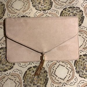 ASOS faux suede clutch